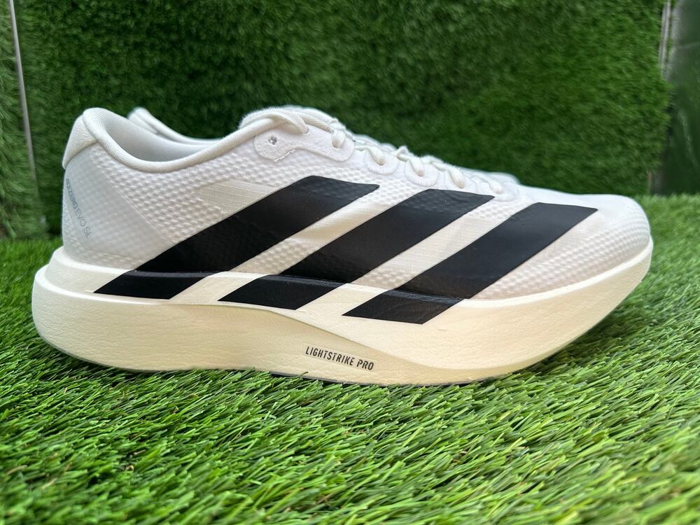 Adidas Adizero Evo SL JR1912 Athletic Sneaker Men's 8 White Textile Gym Running